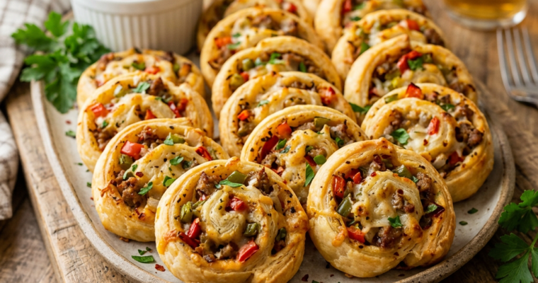 Classic Flaky Make-Ahead Sausage Pinwheels (Easy Breakfast Appetizer)