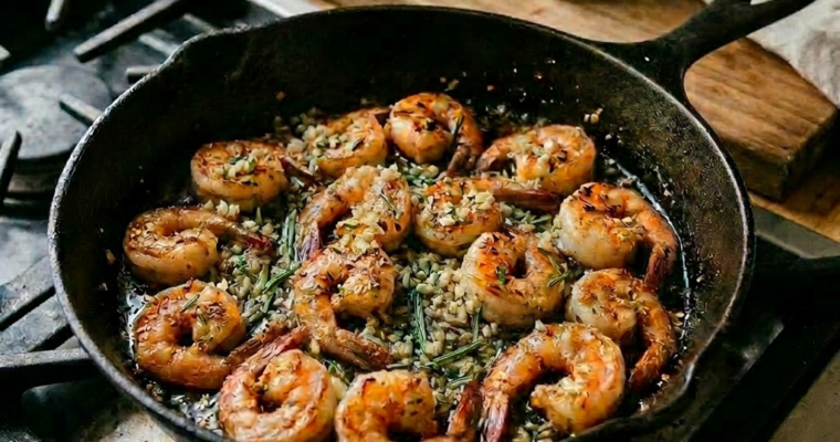 Grandma’s Rosemary Garlic Shrimp