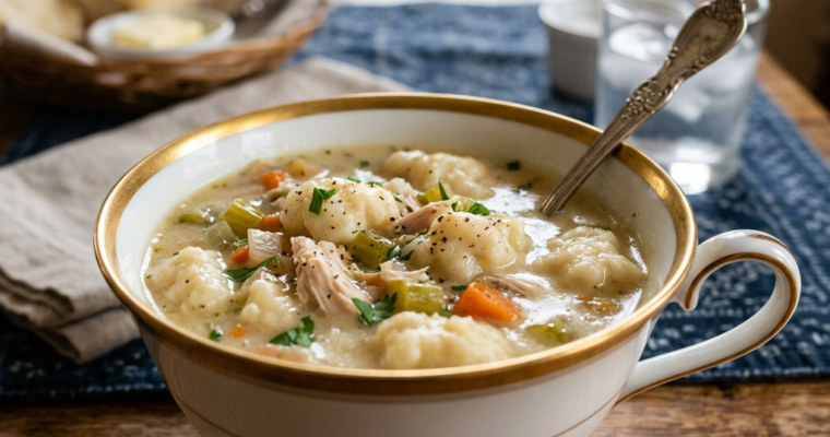 Grandma’s Quick Chicken and Dumplings (Easy Biscuit Shortcut Recipe)