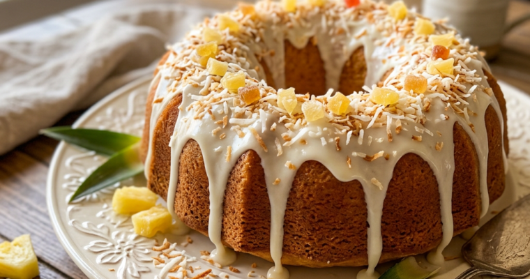 Grandma’s Coconut and Pineapple Bundt Cake